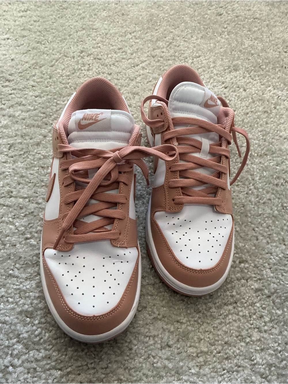 Nike Rose Pink Mesh Low Dunk Sneakers